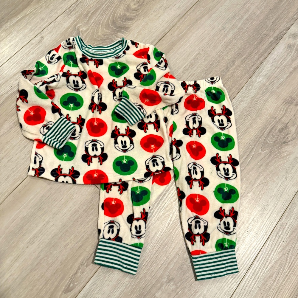 Disney Mickey holiday pajamas- 2T